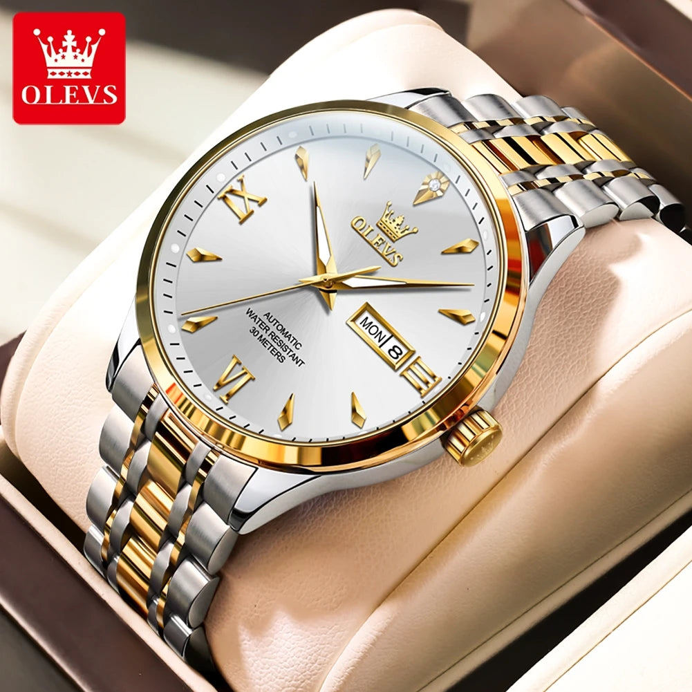 OLEVS Men Watches - Festive Collection - Embellish Gold Jewelry & Diamond