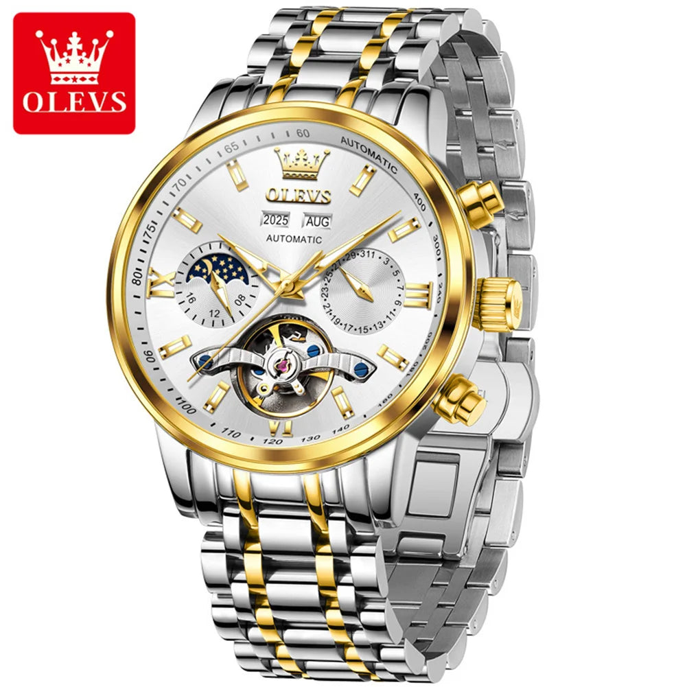 OLEVS Luxury Business Men's Watches - Festive Collection - Embellish Gold Jewelry & Diamond