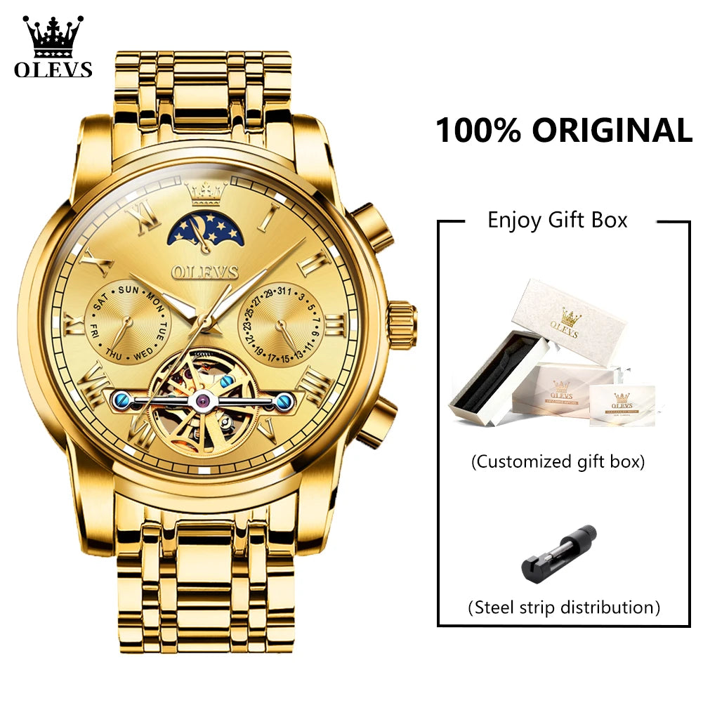 OLEVS 6617 Men's Classic Mechanical Watch - Olevs - Embellish Gold Jewelry & Diamond