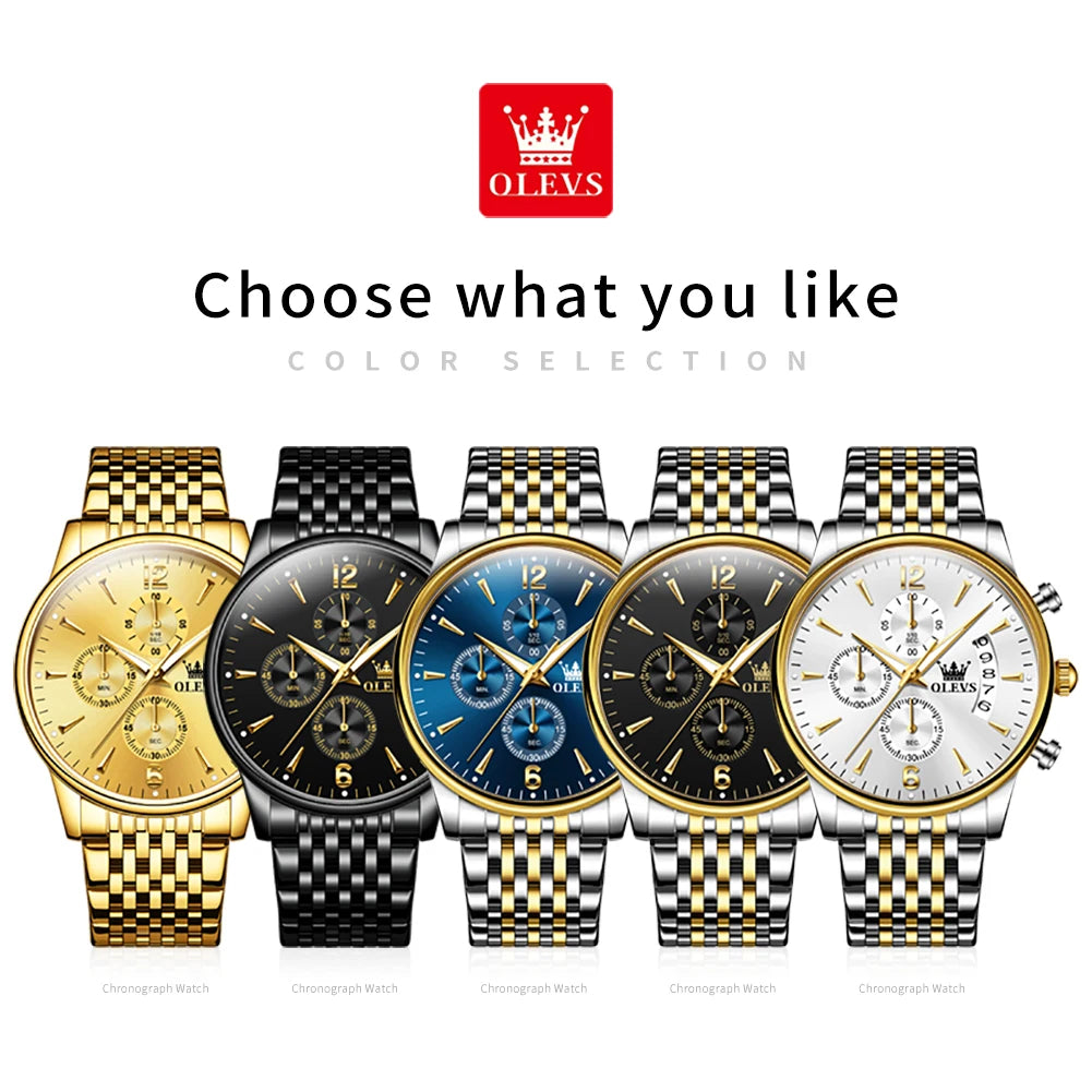 OLEVS luxury brand men's watches