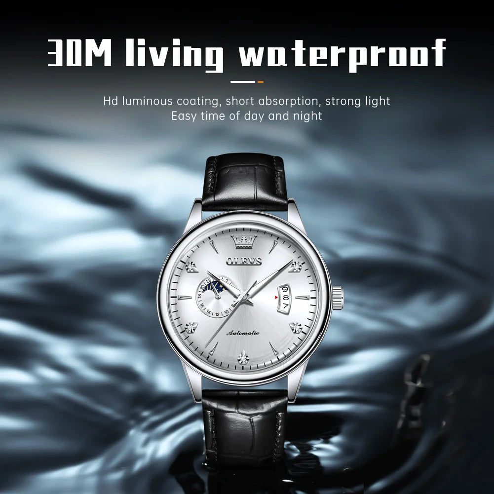 OLEVS 7040 24h Moon Phase Men's Watch