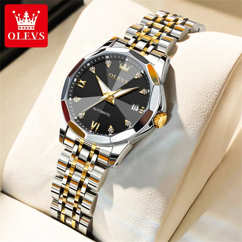 OLEVS Women's Watches - مجموعة احتفالية - Embellish Gold Jewelry & Diamond