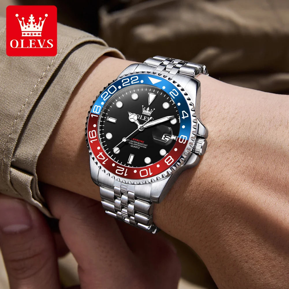 OLEVS 5657 Original Brand Men's Watch - Olevs - Embellish Gold Jewelry & Diamond