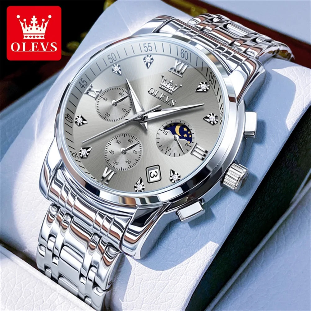 OLEVS 2858 Quartz Watch for Men - Olevs - Embellish Gold Jewelry & Diamond