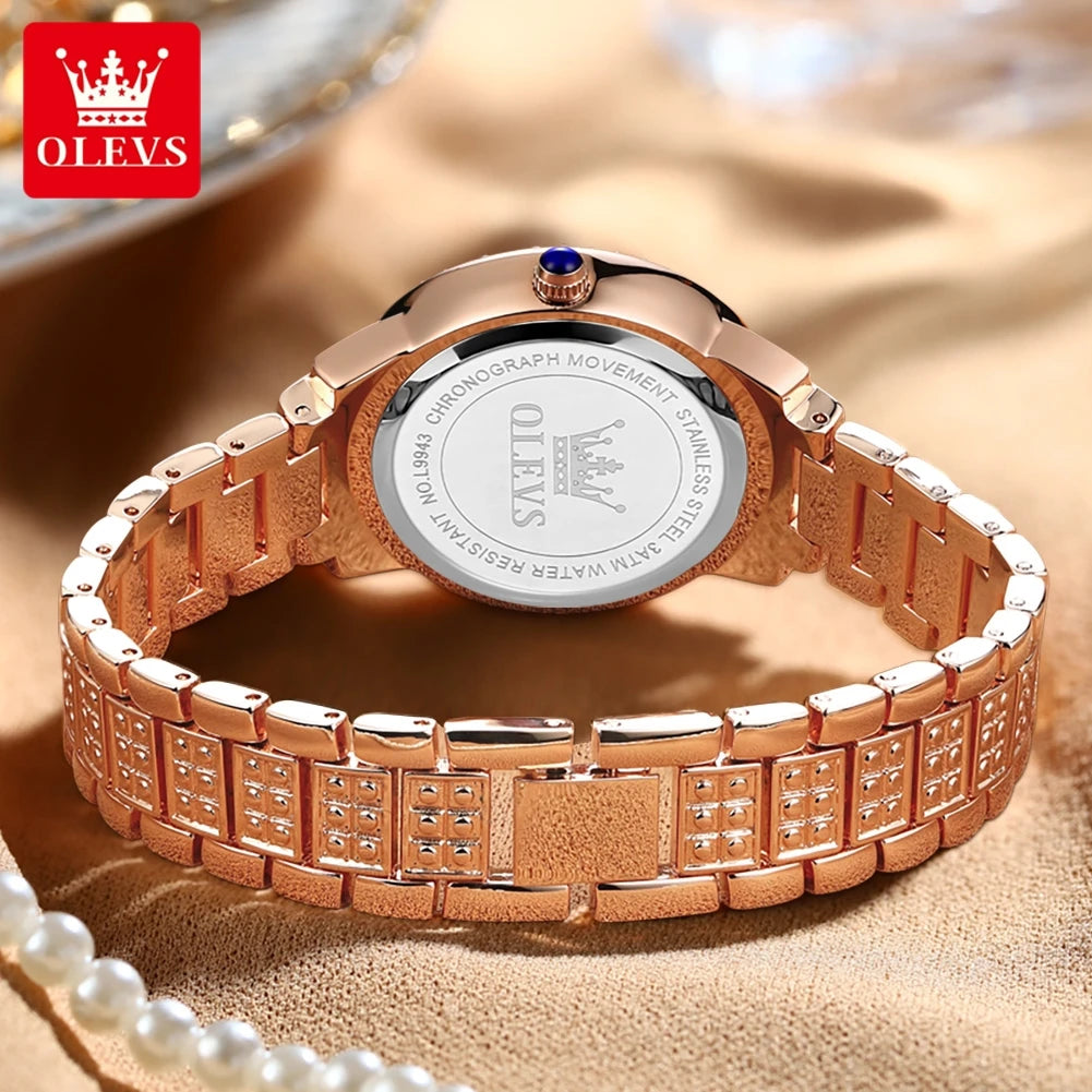 OLEVS 9943 Luxury All Diamond Original Quartz Watch for Women