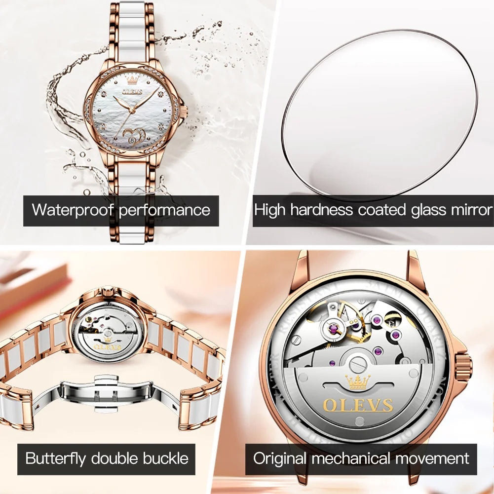 OLEVS Elegant Fashion Women's Watches - Festive Collection - Embellish Gold Jewelry & Diamond