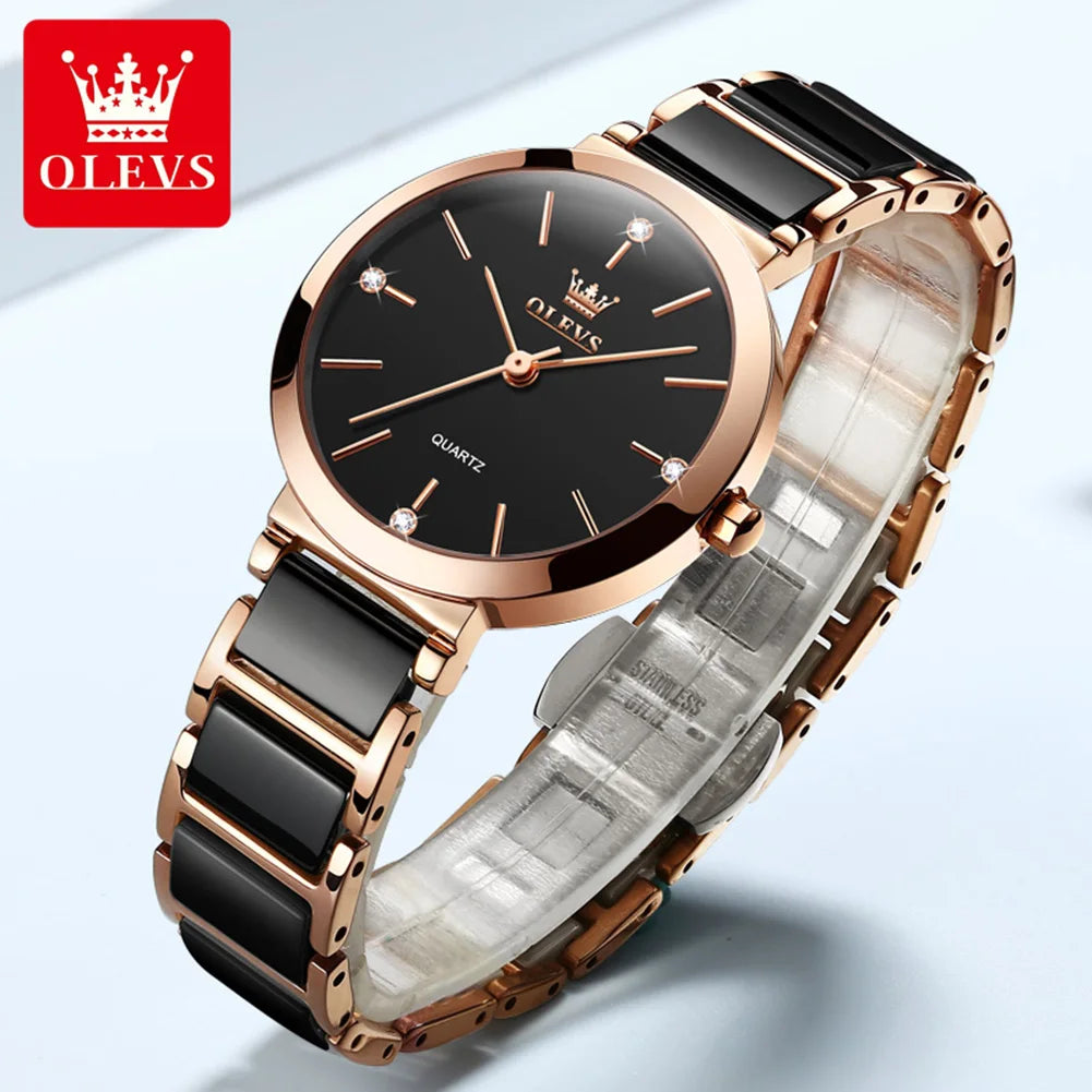 OLEVS Fashion Women Watches - Festive Collection - Embellish Gold Jewelry & Diamond