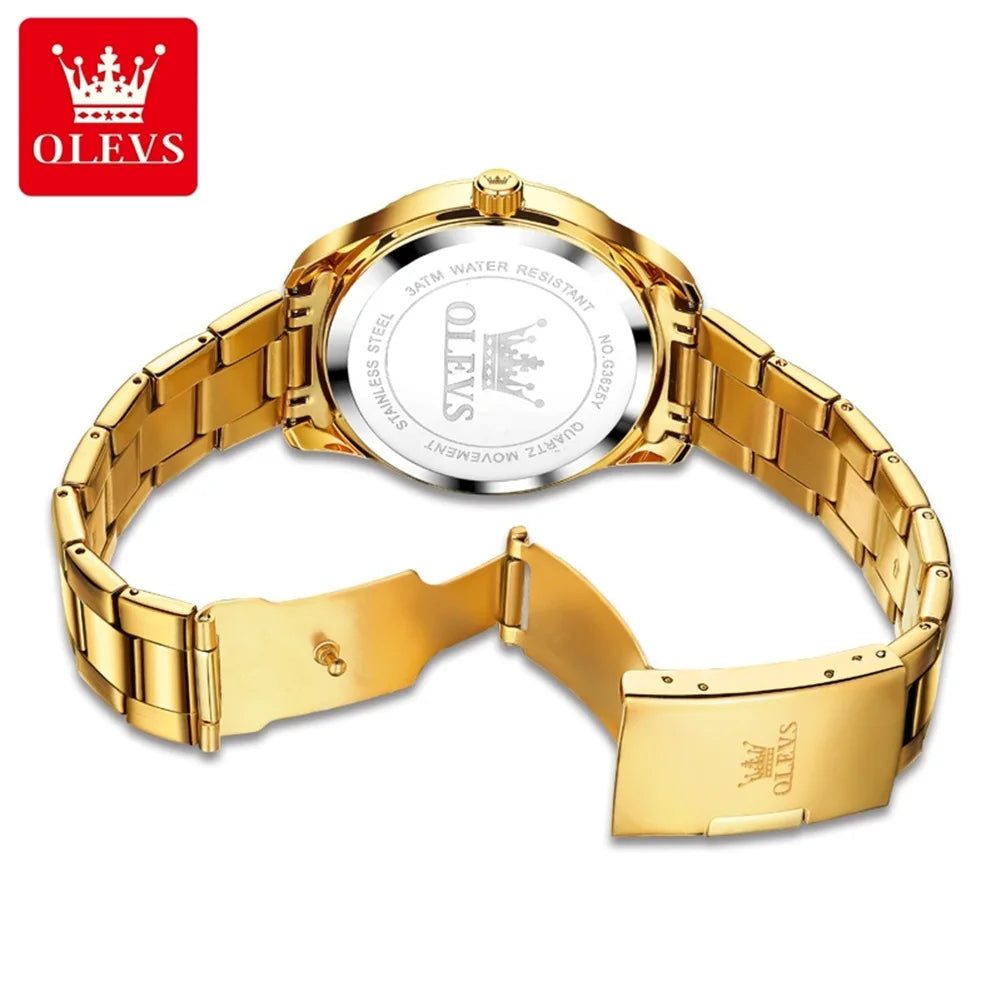 OLEVS Brand Men's Watch - Olevs - Embellish Gold Jewelry & Diamond