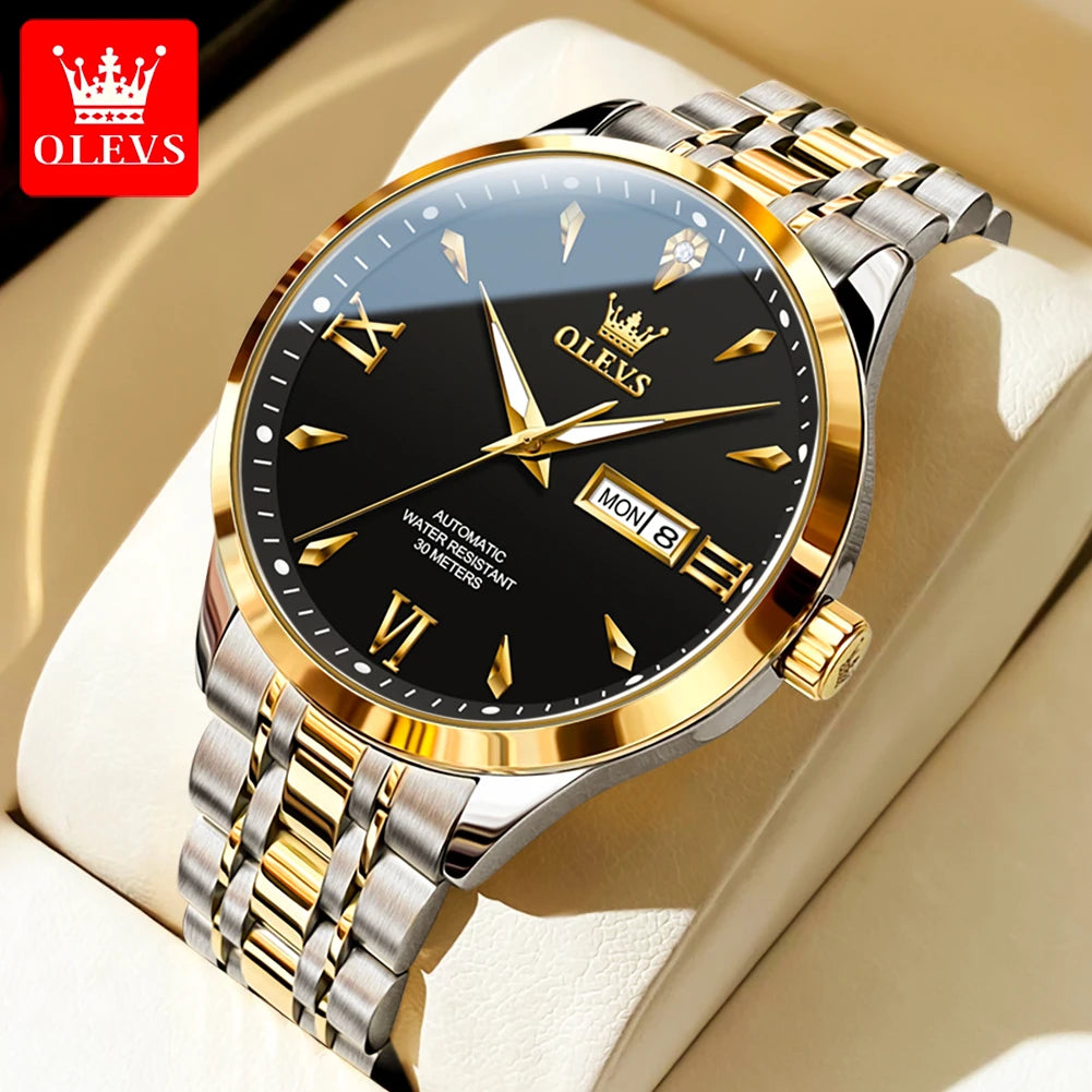 OLEVS 9956 Men's Watches - Festive Collection - Embellish Gold Jewelry & Diamond