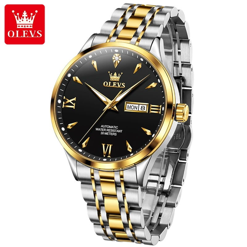 OLEVS 9956 Mens Watch - مجموعة احتفالية - Embellish Gold Jewelry & Diamond