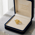 18k Gold Heart Vintage Ring