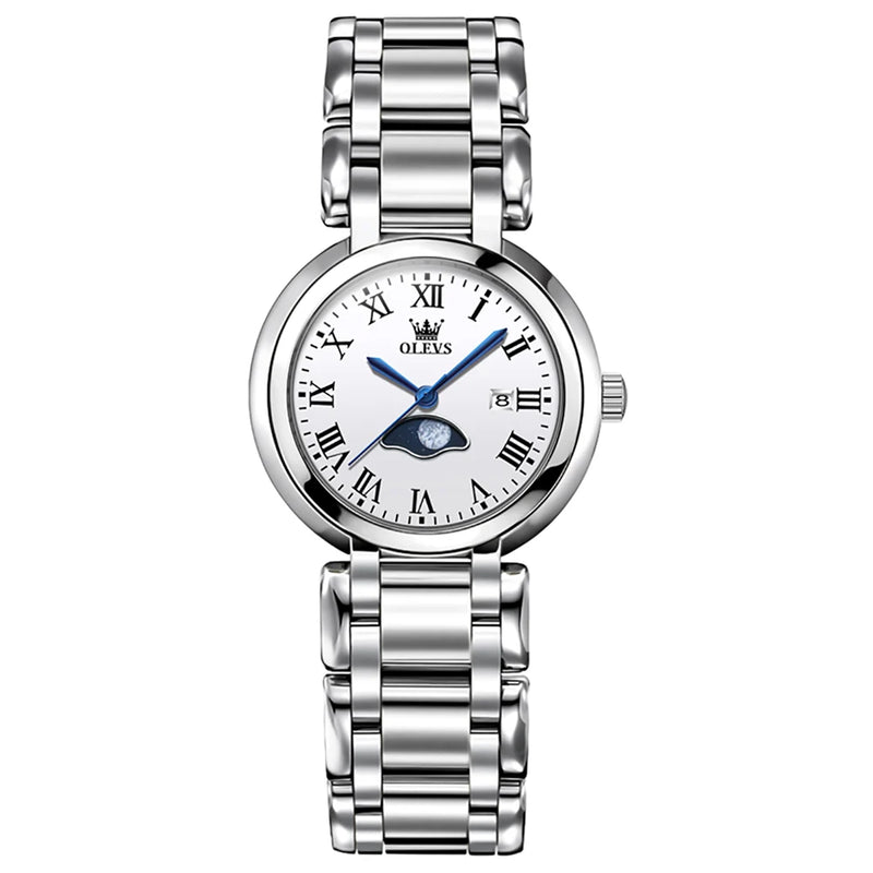 OLEVS Elegant Fashion Purple Rhinestone Dial Quartz Watch for Women - Olevs - Embellish Gold Jewelry & Diamond