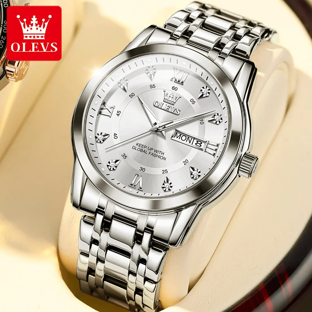 OLEVS Brand Fashion men's watches - Olevs - Embellish Gold Jewelry & Diamond