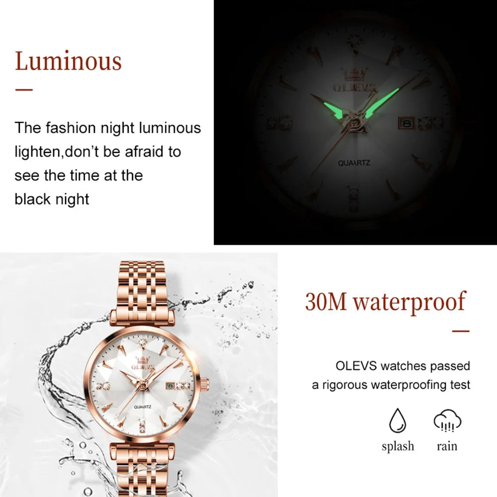 OLEVS brand beautiful women's watches - Olevs - Embellish Gold Jewelry & Diamond