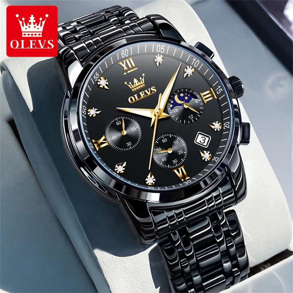 OLEVS 2858 Quartz Watch for Men - Olevs - Embellish Gold Jewelry & Diamond
