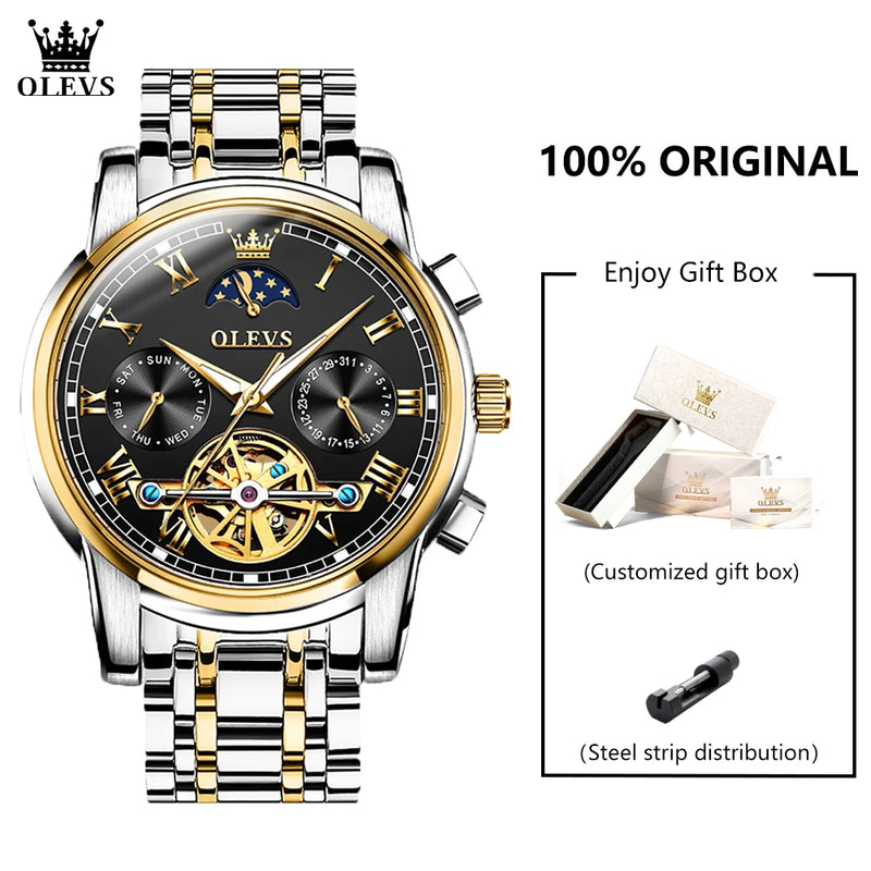 OLEVS 6617 Men's Classic Mechanical Watch - Olevs - Embellish Gold Jewelry & Diamond