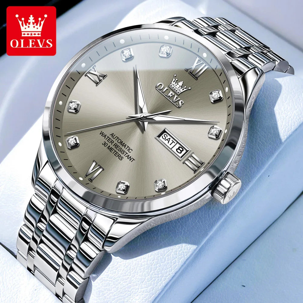 OLEVS Top Brand Men's Watches - Festive Collection - Embellish Gold Jewelry & Diamond