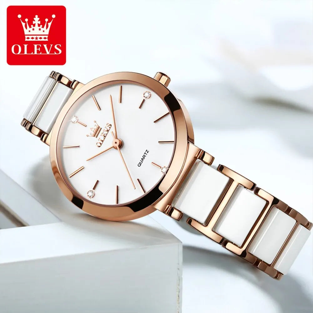 OLEVS Fashion Women Watches - Festive Collection - Embellish Gold Jewelry & Diamond