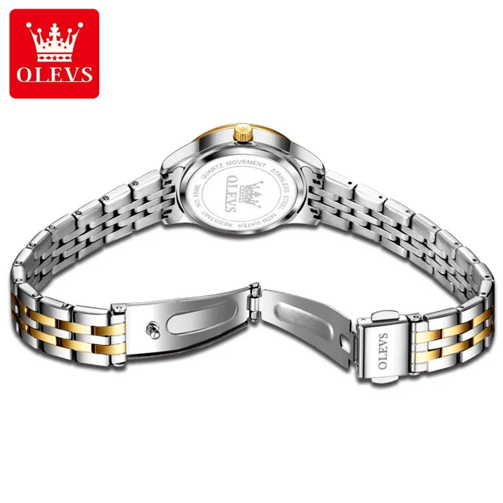 OLEVS Brand Fashion Quartz Watch Women - Olevs - Embellish Gold Jewelry & Diamond