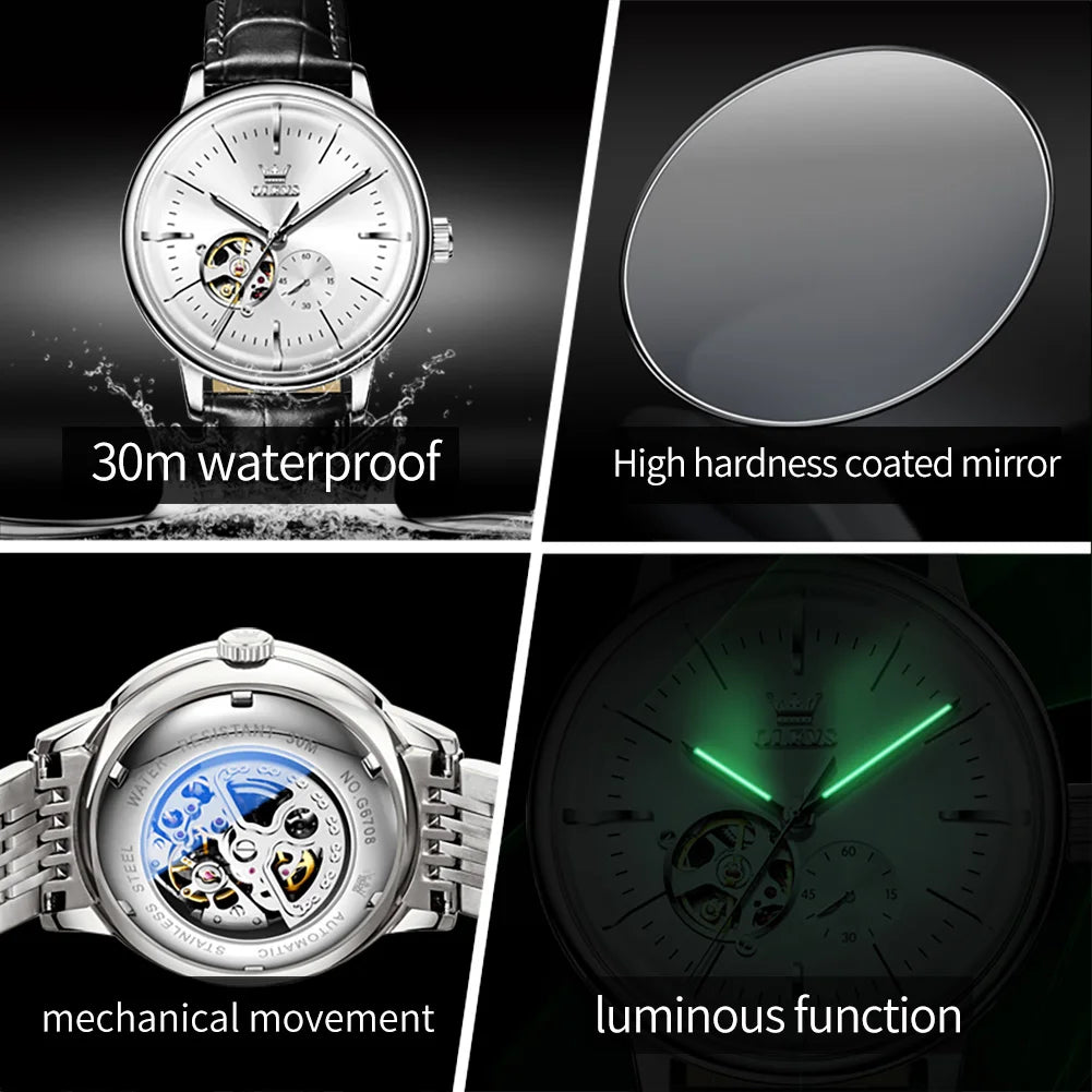 OLEVS Casual Fashion Men's Watches - Festive Collection - Embellish Gold Jewelry & Diamond