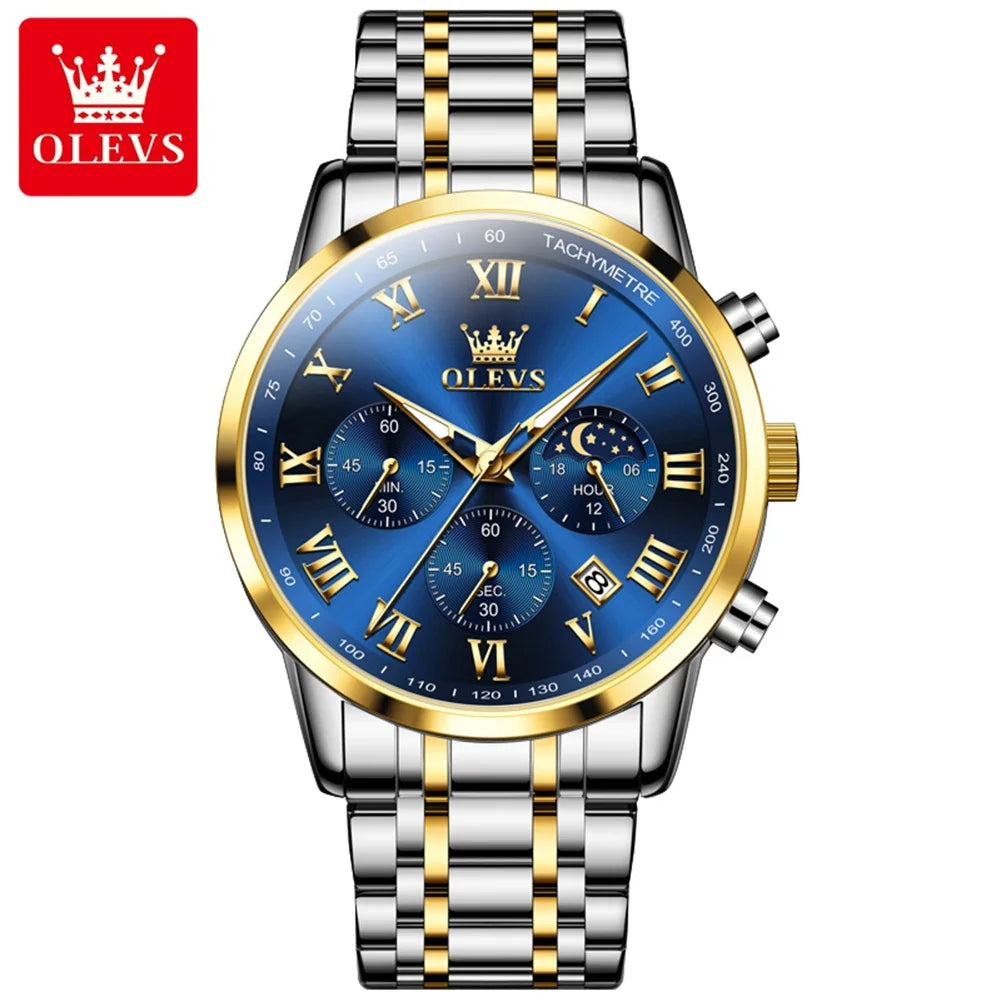 OLEVS Luxury Quartz Watch for Men - Olevs - Embellish Gold Jewelry & Diamond