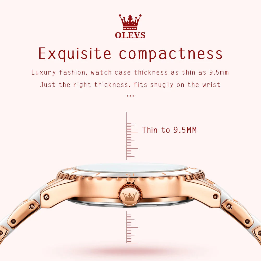 OLEVS 9985 Elegant Women Watch - Olevs - Embellish Gold Jewelry & Diamond
