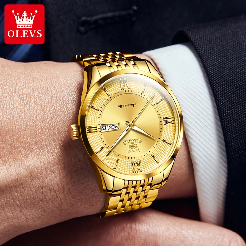 OLEVS 6657 Imported Automatic Movement Men's Watches - Olevs - Embellish Gold Jewelry & Diamond