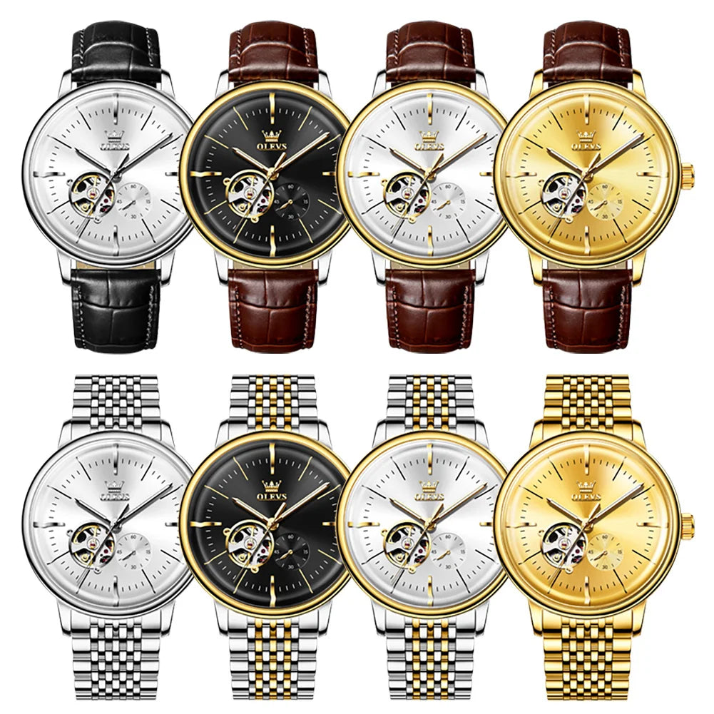 OLEVS Casual Fashion Men's Watches - Festive Collection - Embellish Gold Jewelry & Diamond