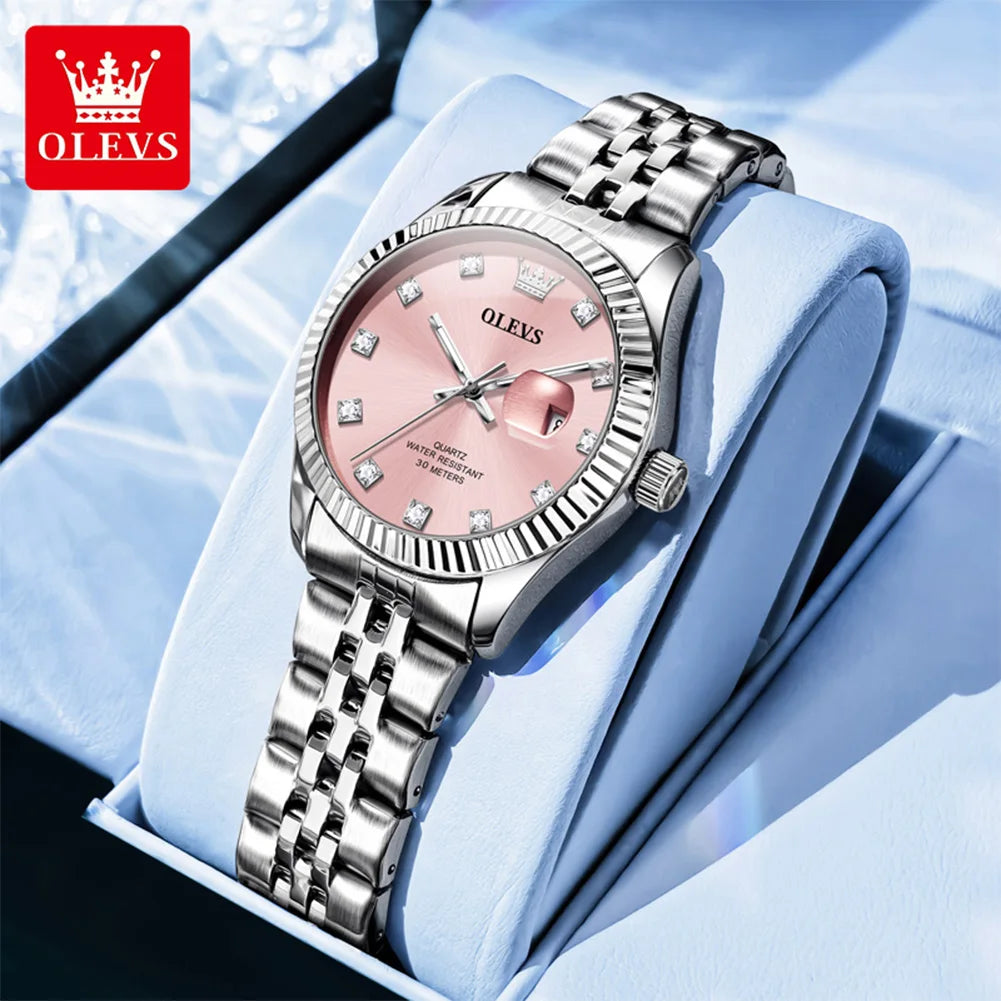 OLEVS Watches Womens 3705 j - Olevs - Embellish Gold Jewelry & Diamond