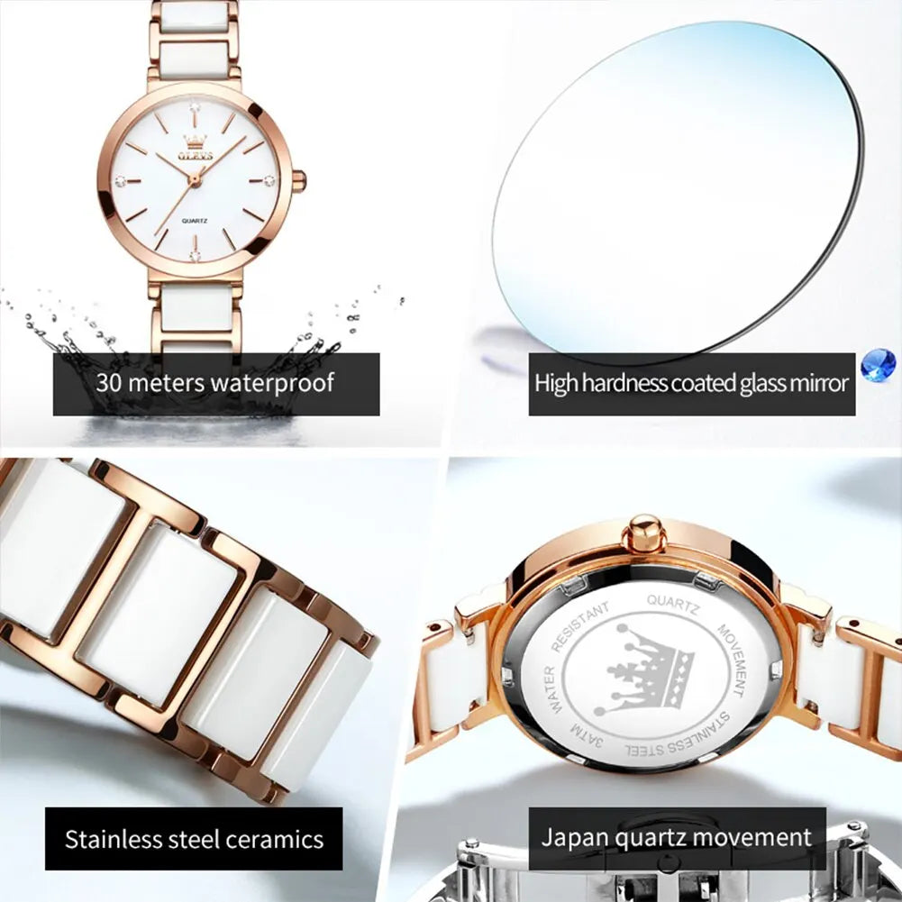 OLEVS Fashion Women Watches - Festive Collection - Embellish Gold Jewelry & Diamond