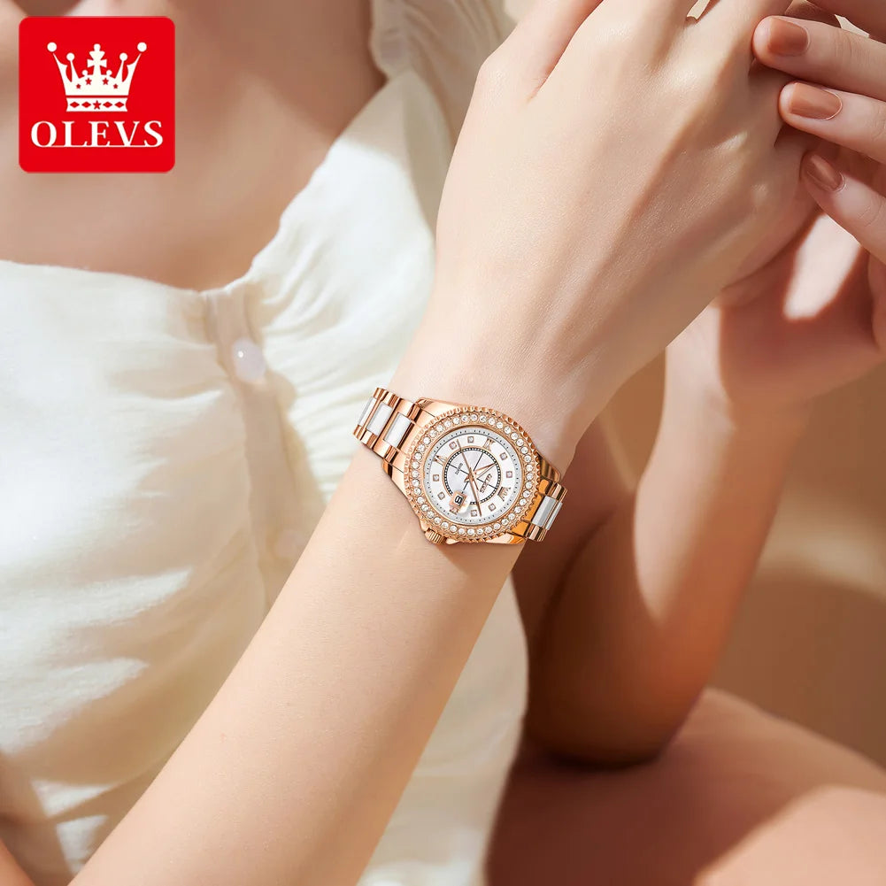 OLEVS 3685 Women Quartz Watch - Olevs - Embellish Gold Jewelry & Diamond