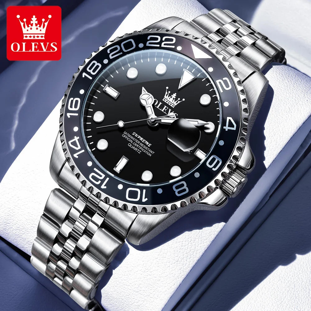 OLEVS 5657 Original Brand Men's Watch - Olevs - Embellish Gold Jewelry & Diamond