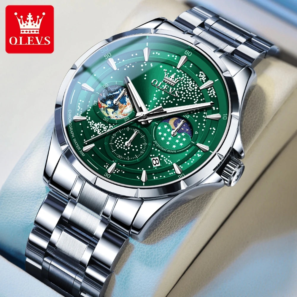 OLEVS 5538 Steel Strap Men's Watch - Olevs - Embellish Gold Jewelry & Diamond