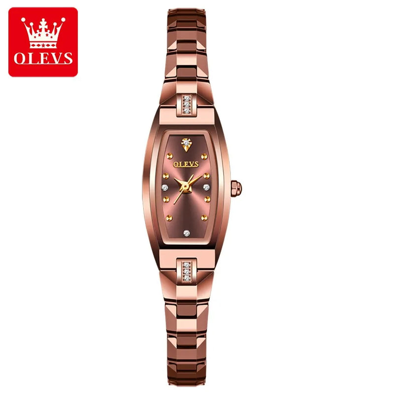 OLEVS Slim Thin Watch for Women - مجموعة احتفالية - Embellish Gold Jewelry & Diamond