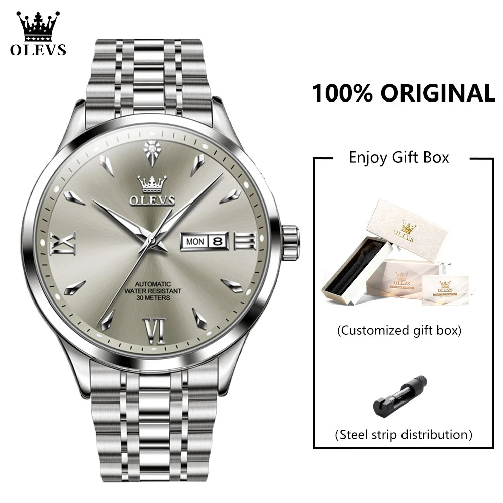 OLEVS 9956 Mens Watch - Festive Collection - Embellish Gold Jewelry & Diamond