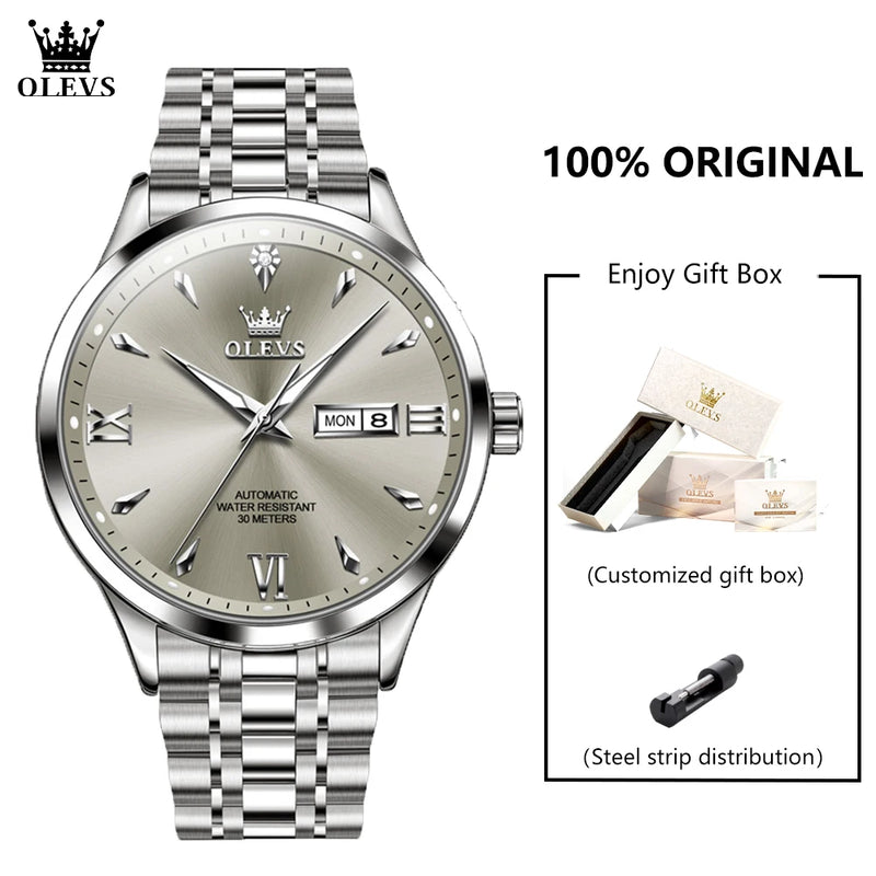 OLEVS 9956 Mens Watch - مجموعة احتفالية - Embellish Gold Jewelry & Diamond