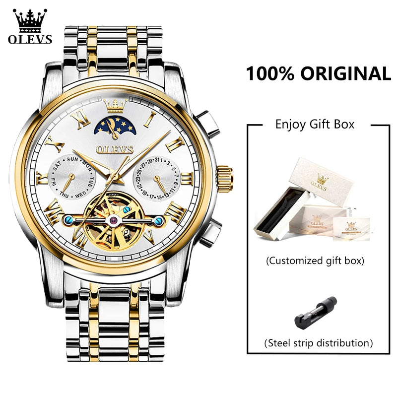OLEVS 6617 Men's Classic Mechanical Watch - Olevs - Embellish Gold Jewelry & Diamond