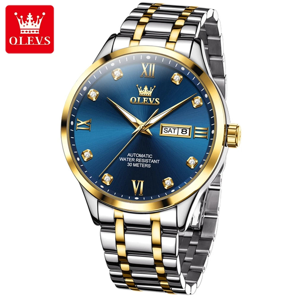 OLEVS Top Brand Men's Watches - Festive Collection - Embellish Gold Jewelry & Diamond