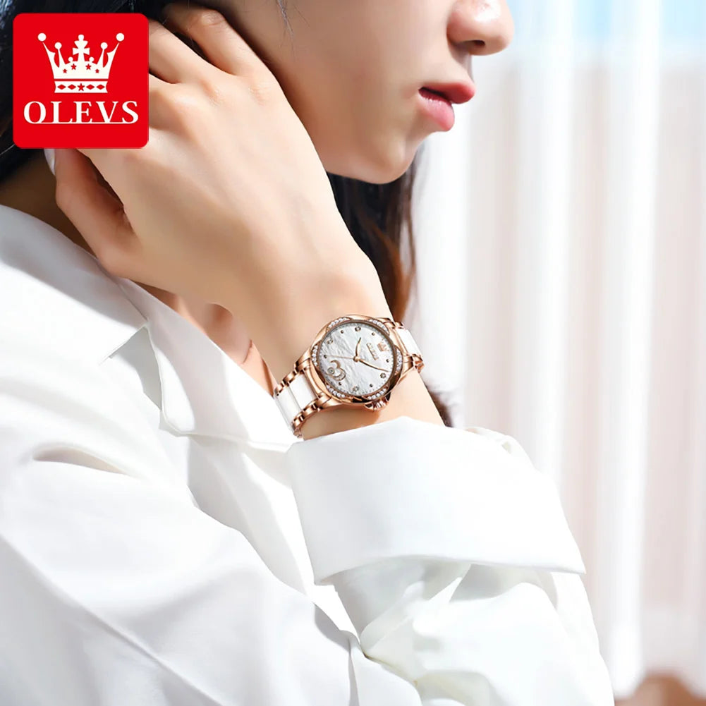 OLEVS Elegant Fashion Women's Watches - Festive Collection - Embellish Gold Jewelry & Diamond