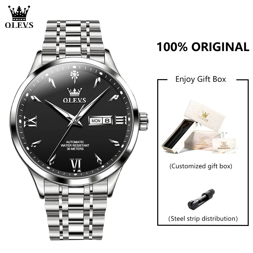 OLEVS 9956 Mens Watch - Festive Collection - Embellish Gold Jewelry & Diamond