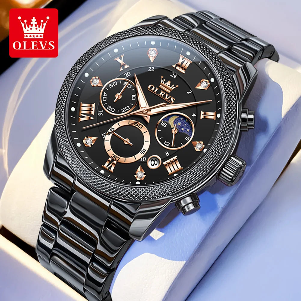 OLEVS Original Fashion Men's Watches - Olevs - Embellish Gold Jewelry & Diamond