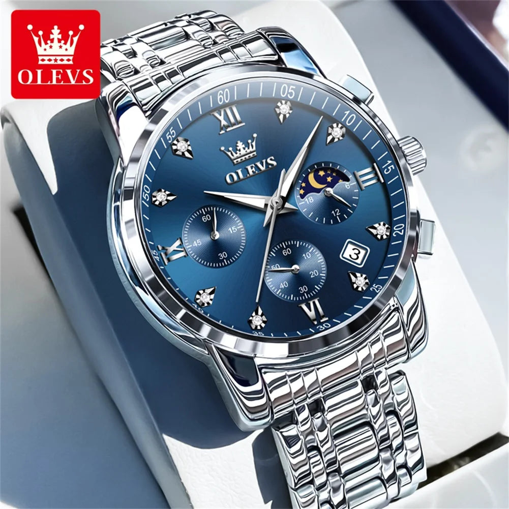 OLEVS 2858 Quartz Watch for Men - Olevs - Embellish Gold Jewelry & Diamond