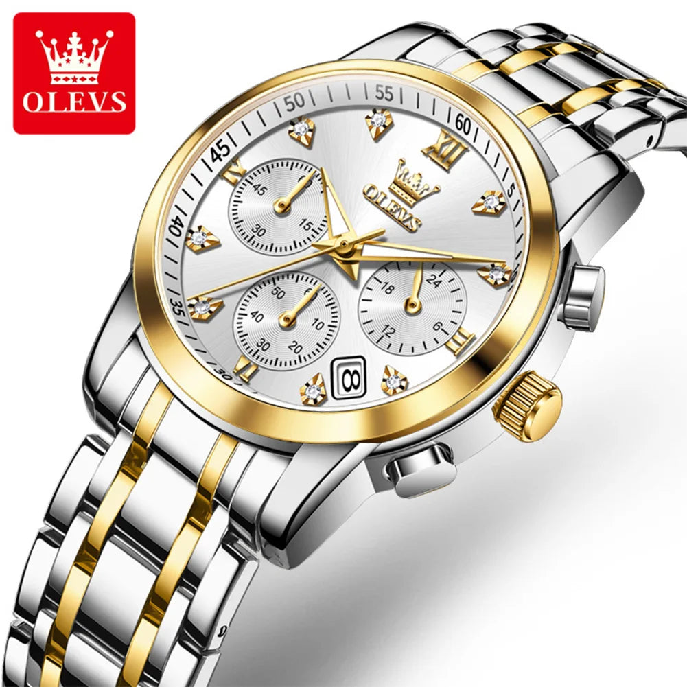 OLEVS 2858 Original Quartz Watch for Ladies - Olevs - Embellish Gold Jewelry & Diamond