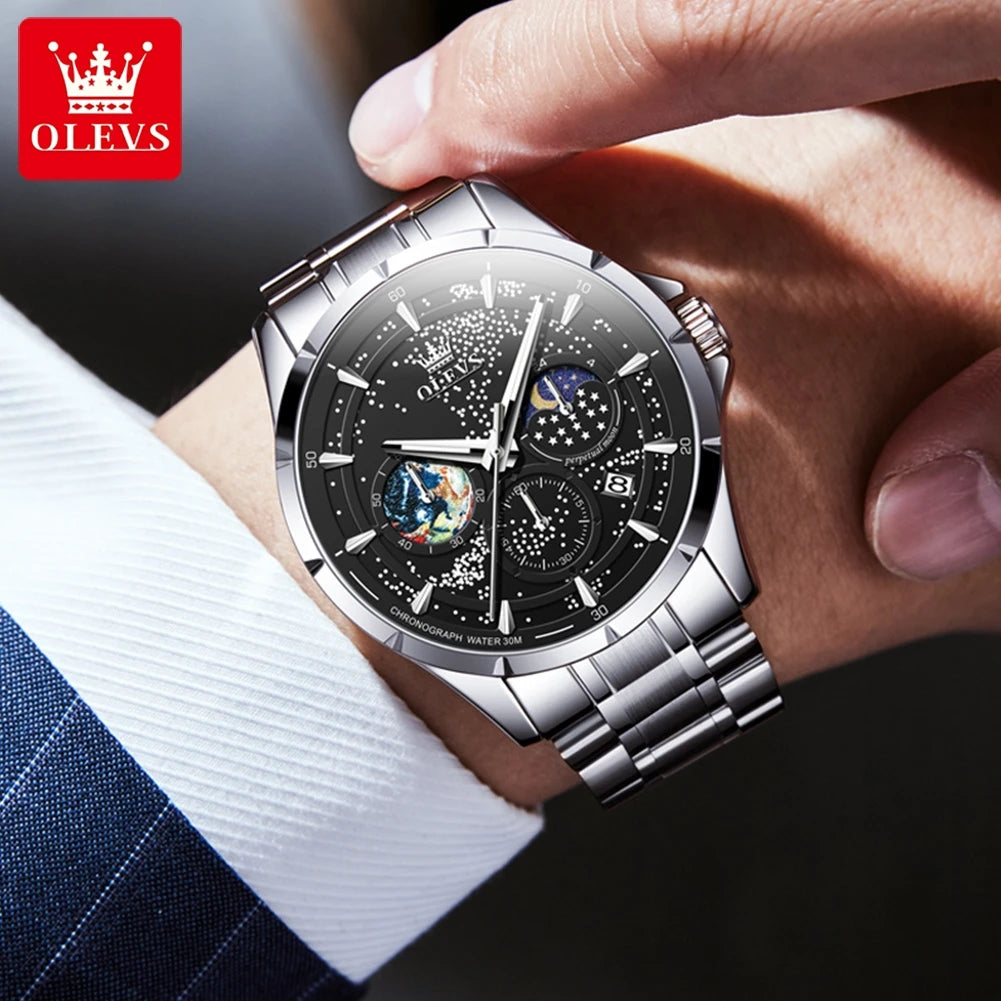 OLEVS 5538 Steel Strap Men's Watch