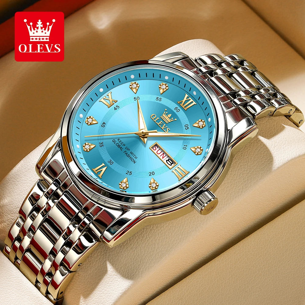 OLEVS Brand Fashion men's watches - Olevs - Embellish Gold Jewelry & Diamond