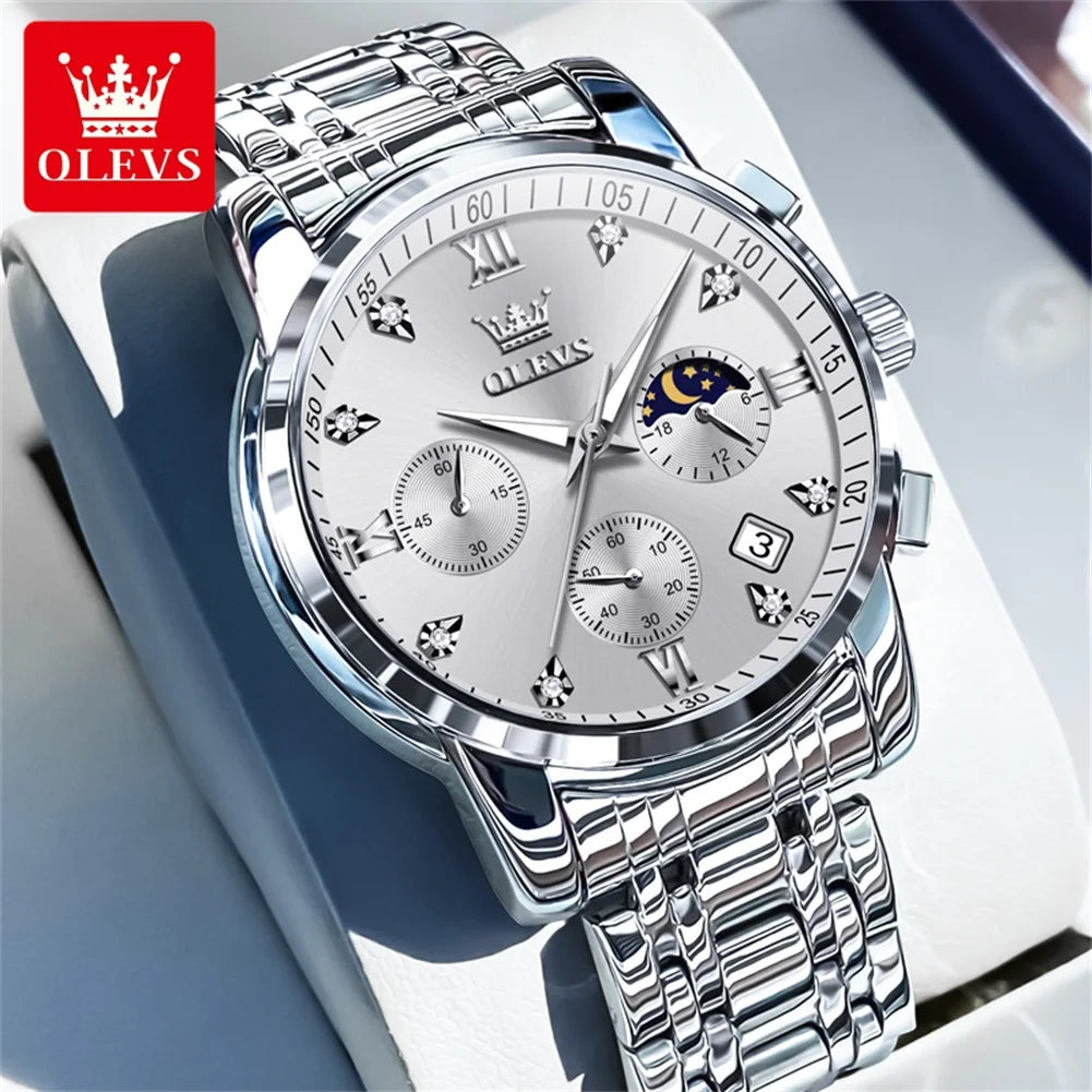 OLEVS 2858 Quartz Watch for Men - Olevs - Embellish Gold Jewelry & Diamond