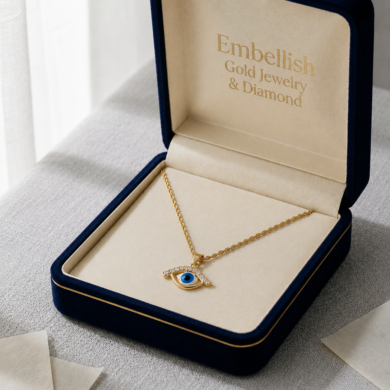 18k Gold Amulet Stone Necklace