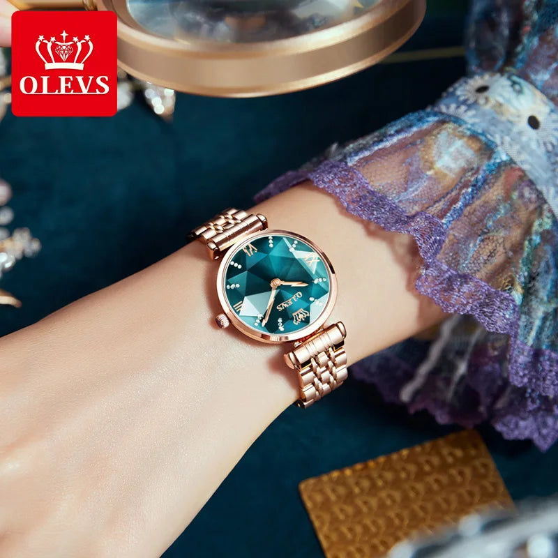 OLEVS New Women Luxury Jewel Quartz Watches - Olevs - Embellish Gold Jewelry & Diamond