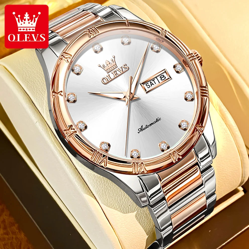 OLEVS Men's Watches - Festive Collection - Embellish Gold Jewelry & Diamond