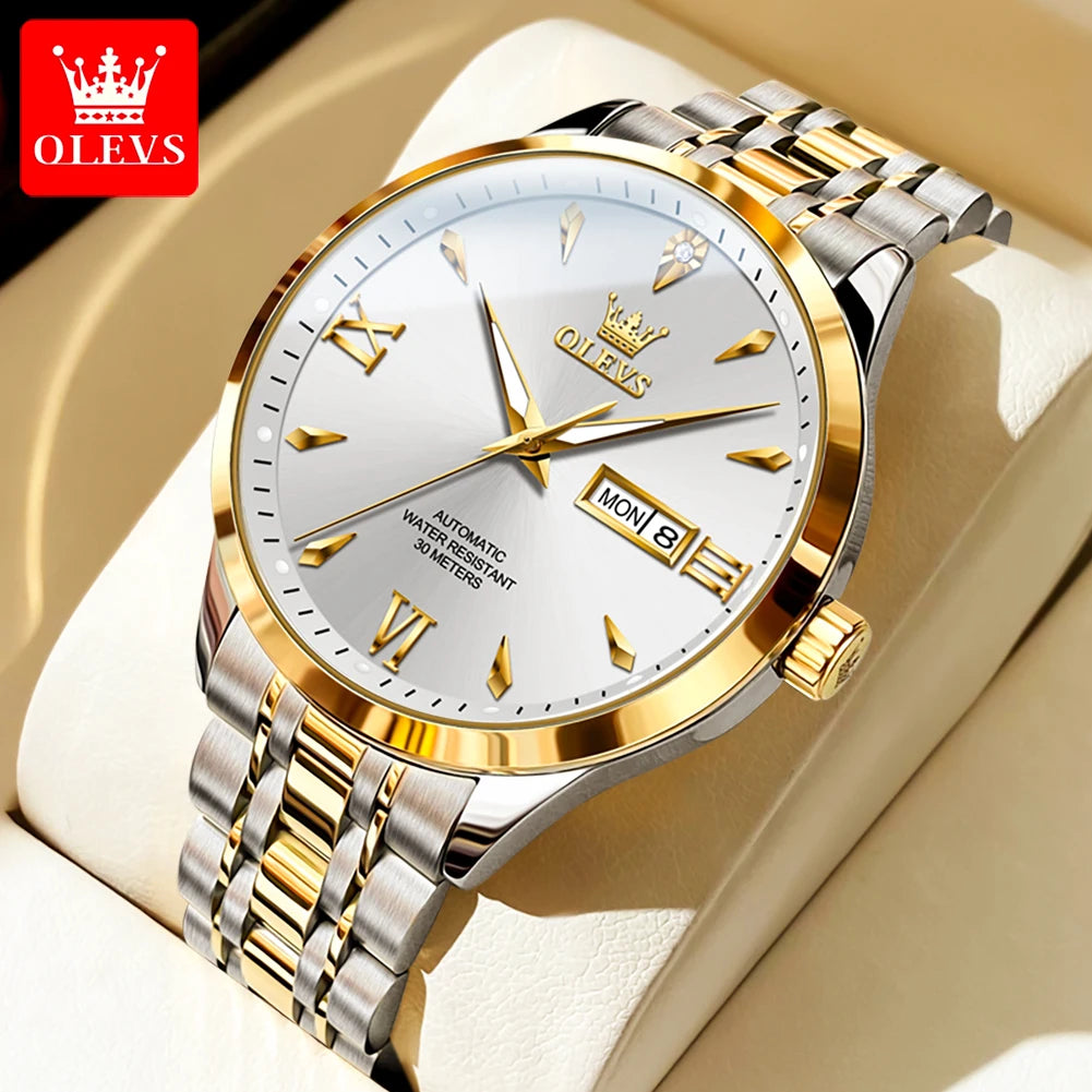 OLEVS 9956 Men's Watches - Festive Collection - Embellish Gold Jewelry & Diamond